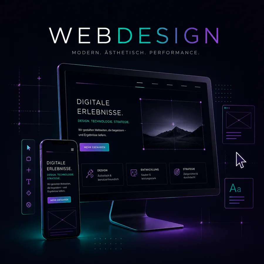 Webdesign von DOSIGNY — modernes Website-Layout auf Desktop und Smartphone
