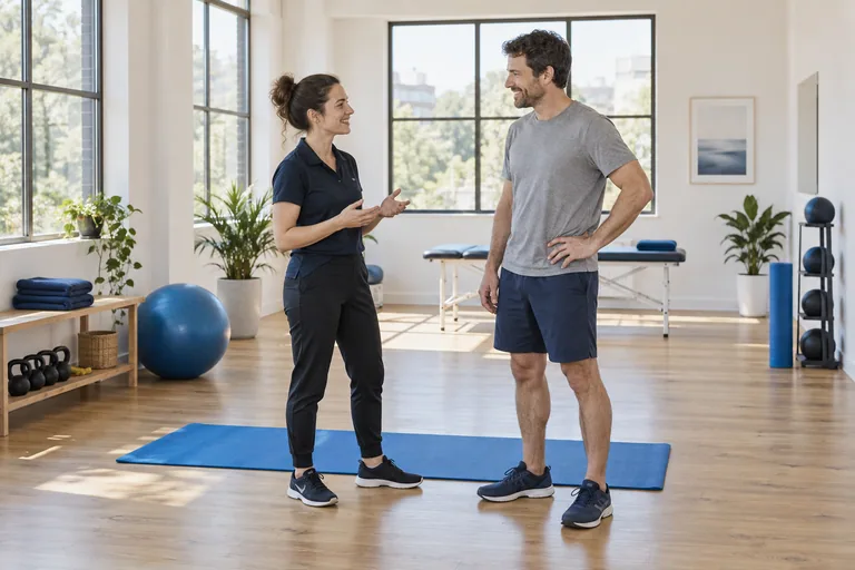 KI-Bildwelt des fiktiven Physiotherapie-Designs