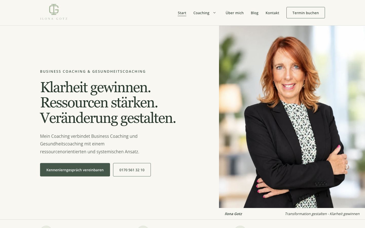Ilona Gotz: Coaching-Website mit individuellen WordPress-Plugins